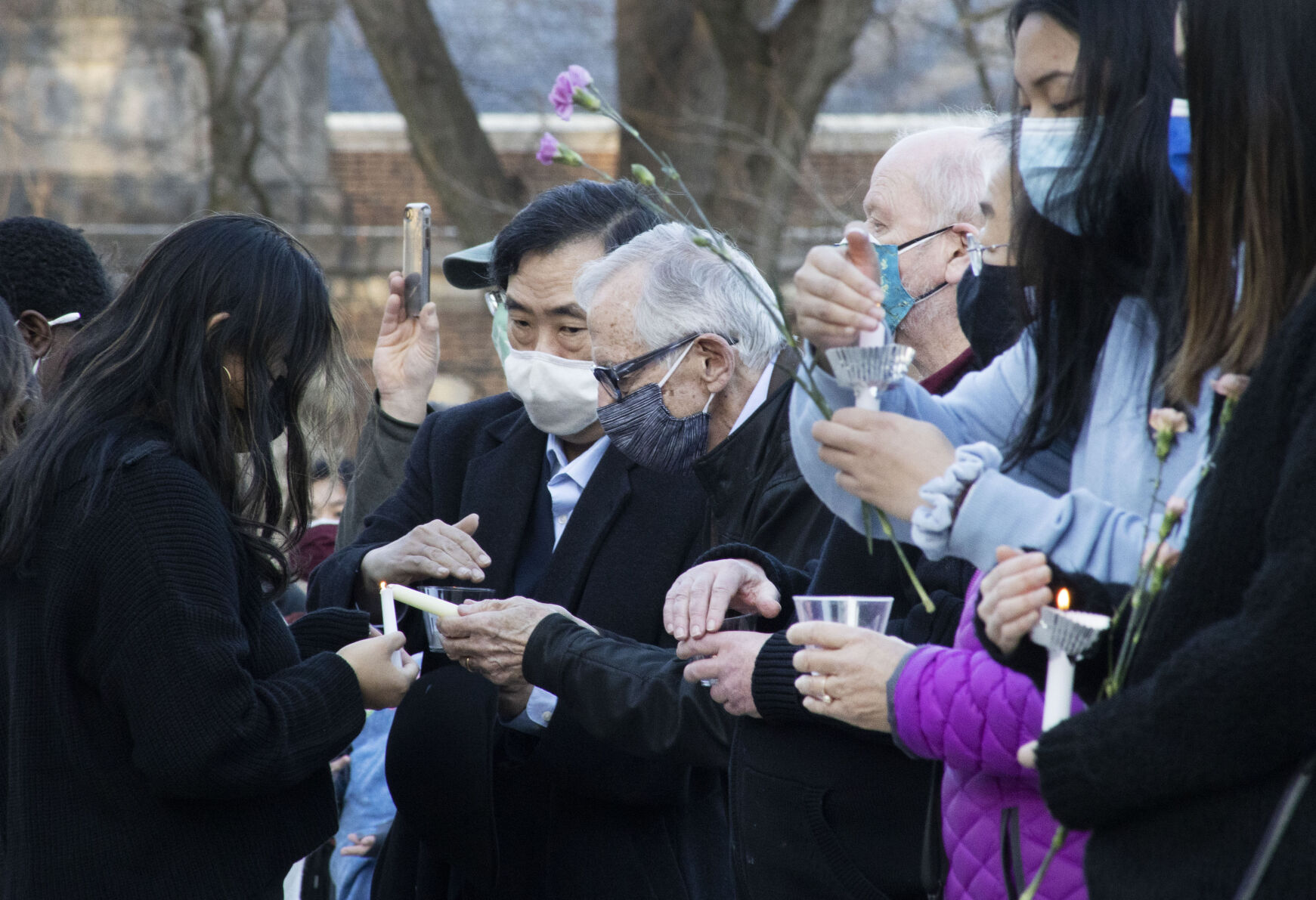 Honoring Atlanta Victims Vigil, Don Hahn and Ron Filippelli